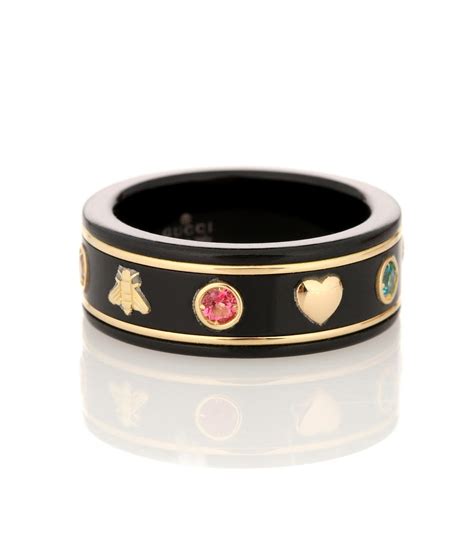 gucci black ceramic ring|gucci gold ring women's.